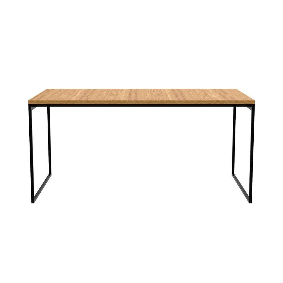 Mesa de Jantar Retangular Industrial Stanford Carvalho e Preta 160 cm - 4