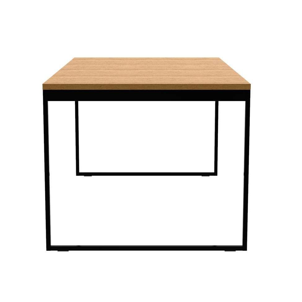 Mesa de Jantar Retangular Industrial Stanford Carvalho e Preta 160 cm - 5