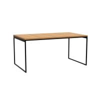 Mesa de Jantar Retangular Industrial Stanford Carvalho e Preta 160 cm - 1