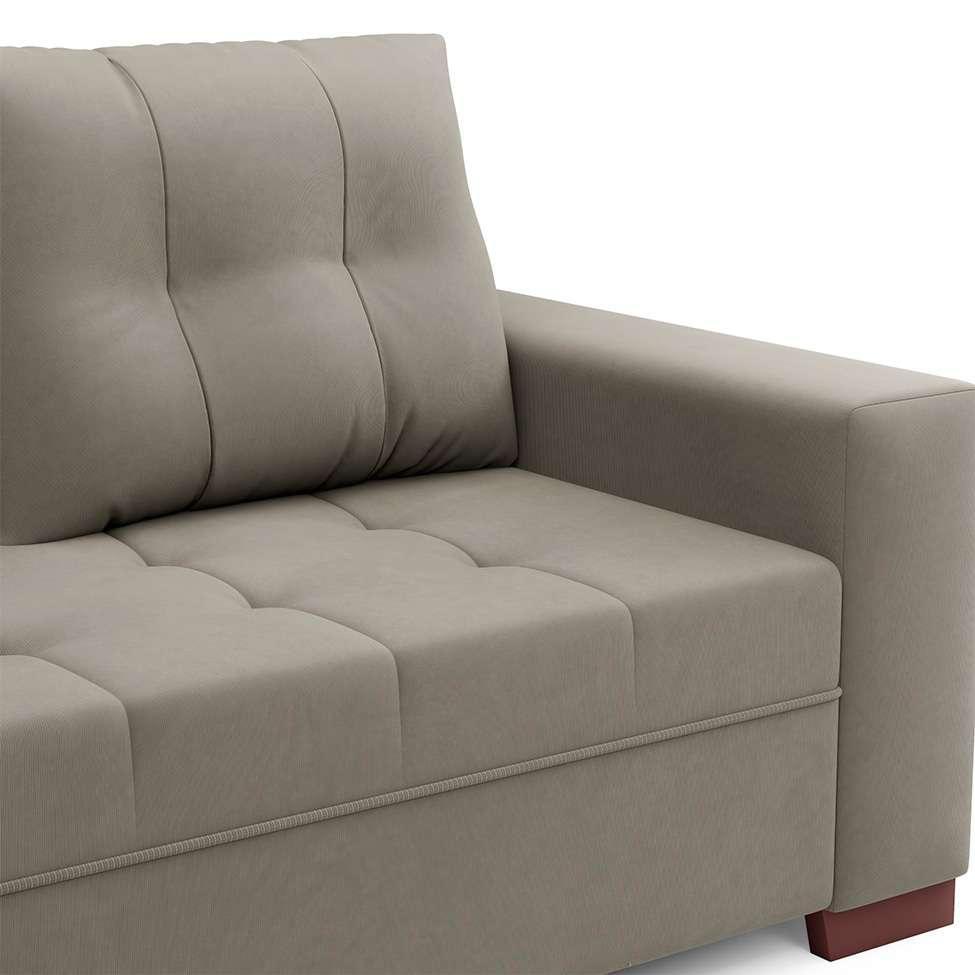 Sofá de Canto 6 Lugares Gávea Suede Cinza - 6