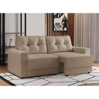 Sofá 3 Lugares Retrátil Lubeck Linho Bege - 1