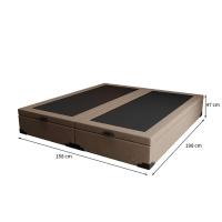 Base para Cama Box Queen Martin Premium com Baú Linho (47x158x198 cm) Bege - 3