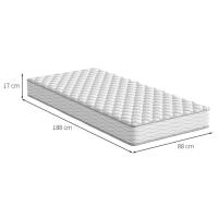 Colchão Solteiro Howie Espuma D33 (17x88x188) Branco - 2