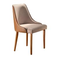 Conjunto com 2 Cadeiras de Jantar Esmeralda II Caramelo e Bege - 2