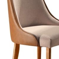 Conjunto com 2 Cadeiras de Jantar Esmeralda II Caramelo e Bege - 5
