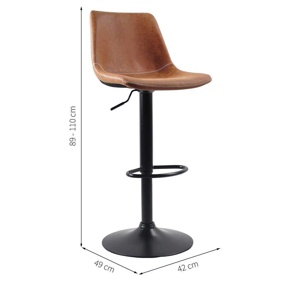 Conjunto com 2 Banquetas Giratórias Harbor Marrom - 2