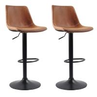 Conjunto com 2 Banquetas Giratórias Harbor Marrom - 1