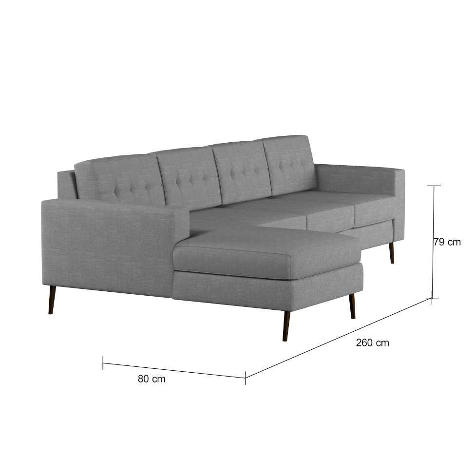 Sofá 4 Lugares Surprised com Chaise Esquerdo Pé Palito Linho Cotton Cinza - 4
