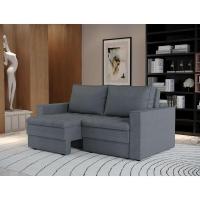 Sofá 3 Lugares Retrátil Berna Linho Cinza 180 cm - 6