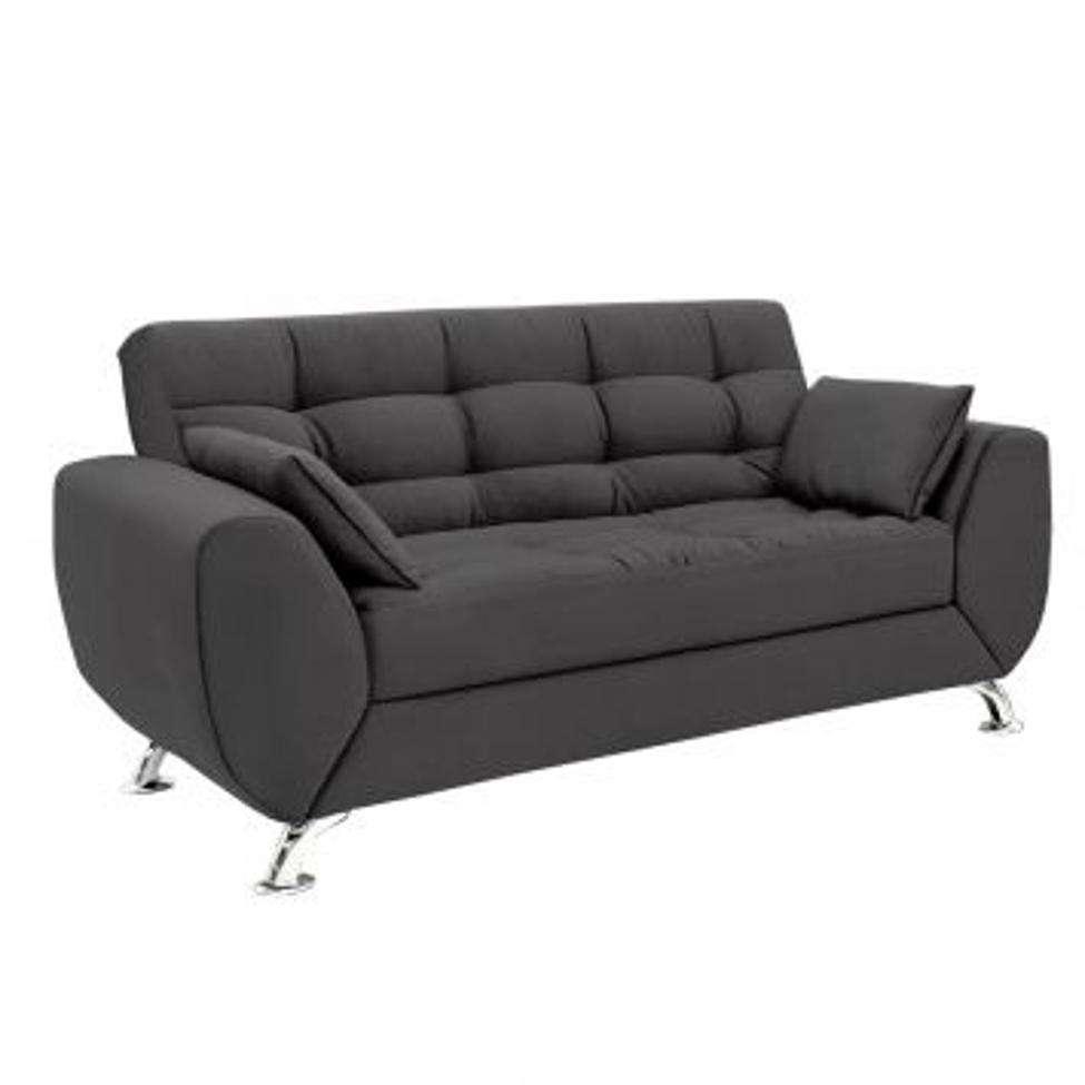 Conjunto de Sofá 2 e 3 Lugares Larissa II Suede Cinza - 2