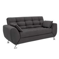 Conjunto de Sofá 2 e 3 Lugares Larissa II Suede Cinza - 2