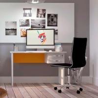 Conjunto com 6 Cadeiras de Escritório Secretária Giratórias Marilyn Preto - 3