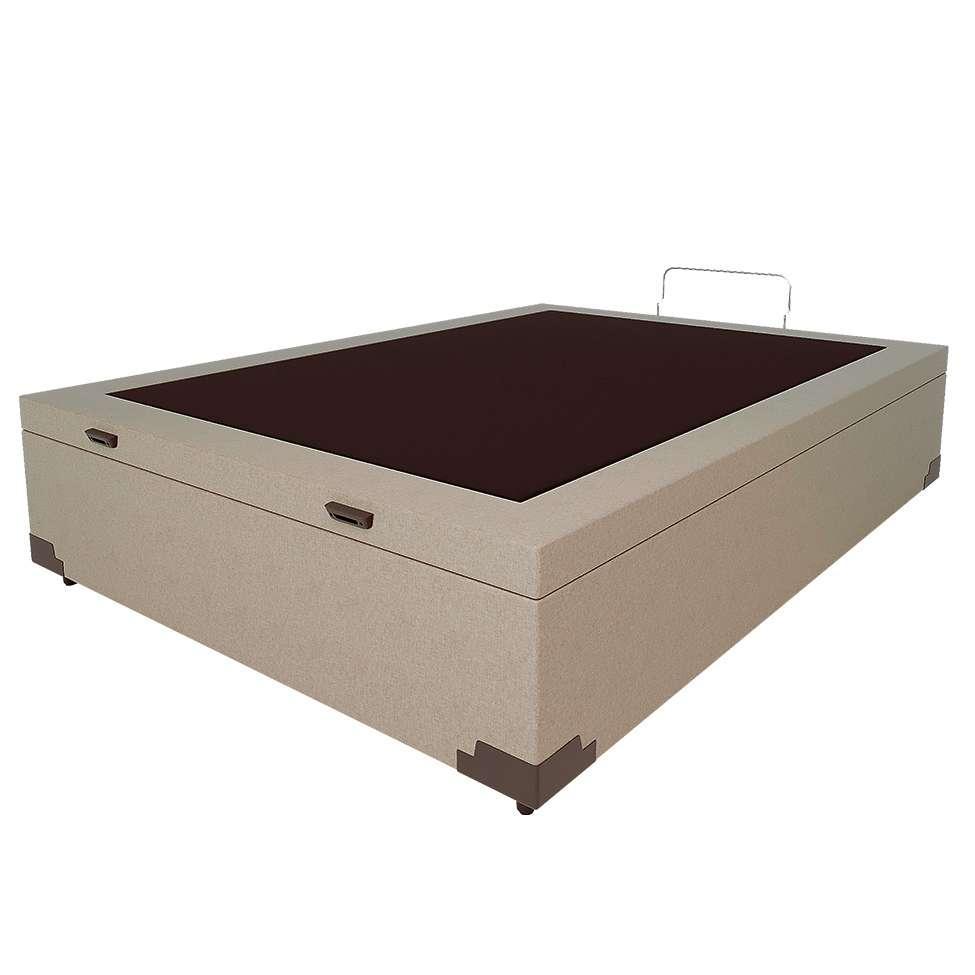 Base para Cama Box Casal Martin Premium com Baú Linho (47x138x188 cm) Cru - 1