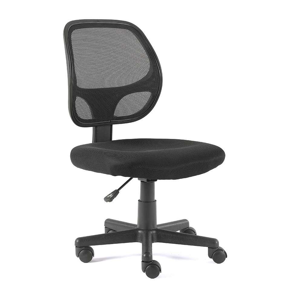 Cadeira de Escritório Secretária Giratória Oxford Preta - 1