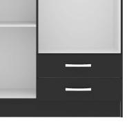 Guarda-Roupa Solteiro Atalaia 4 PT 2 GV Preto - 5