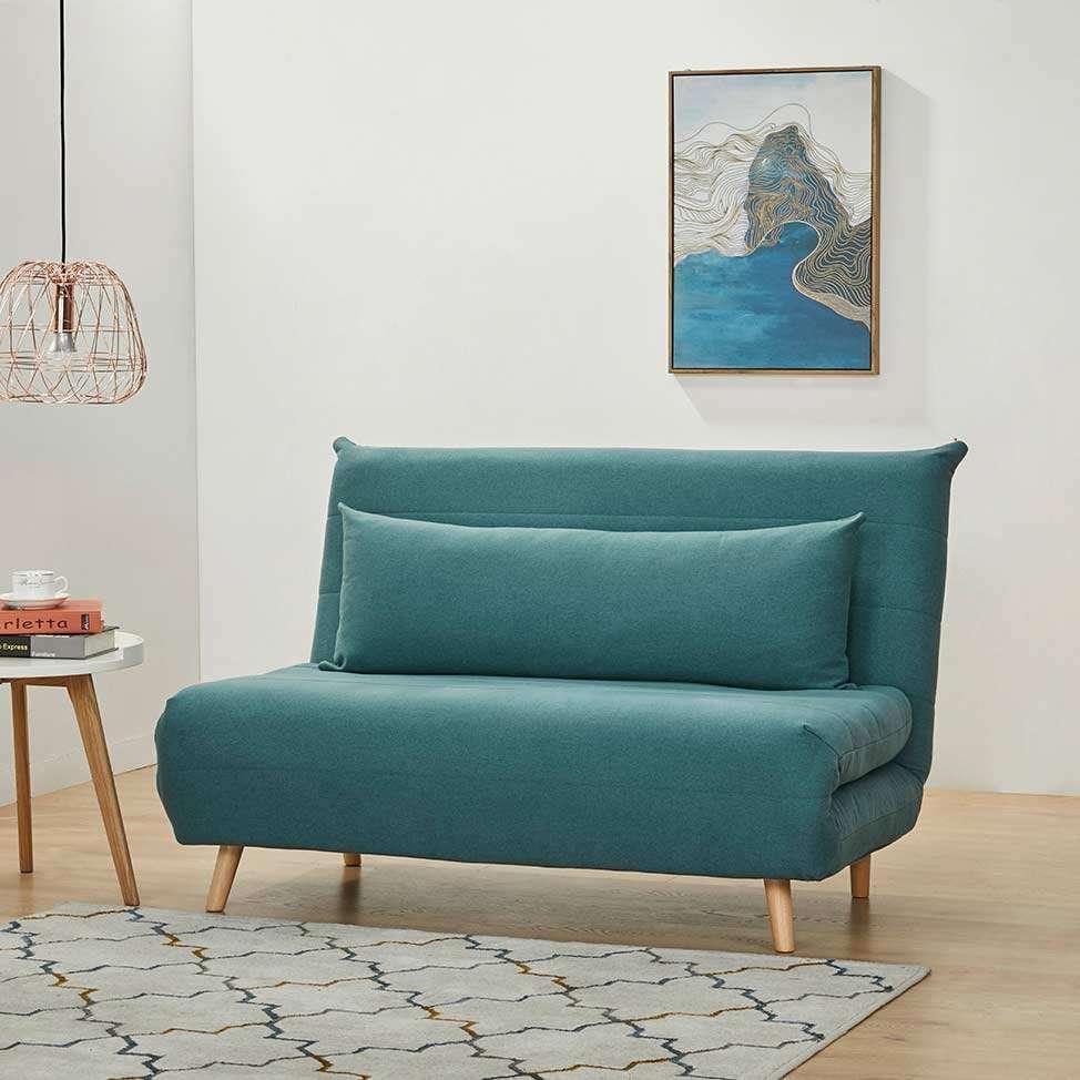 Sofá-Cama 2 Lugares Casal Génova Azul - 2