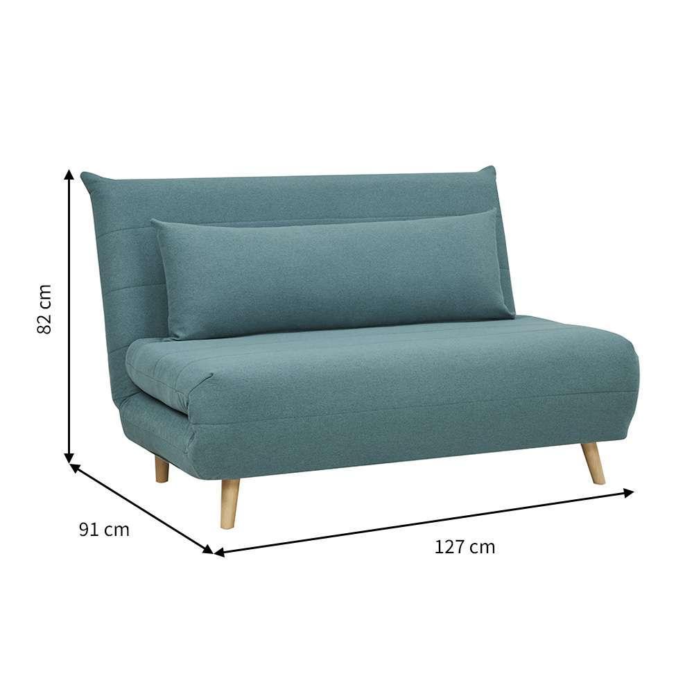 Sofá-Cama 2 Lugares Casal Génova Azul - 3