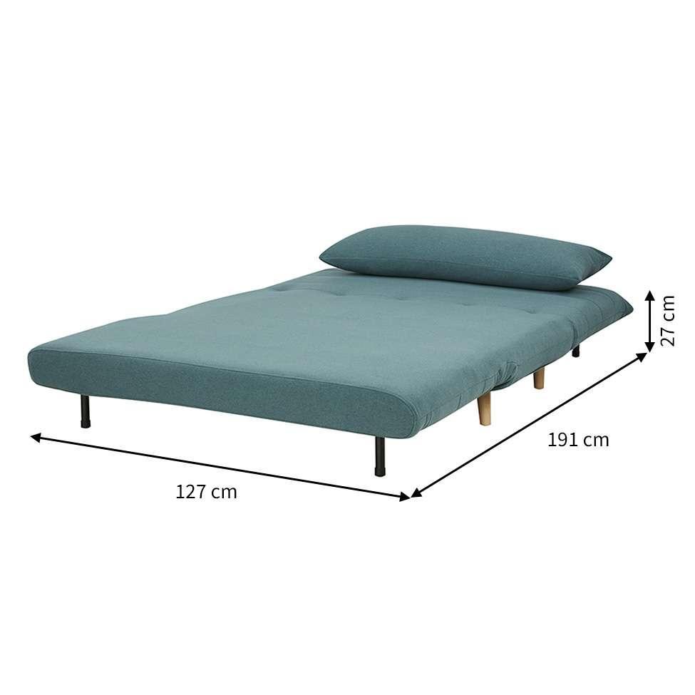 Sofá-Cama 2 Lugares Casal Génova Azul - 5