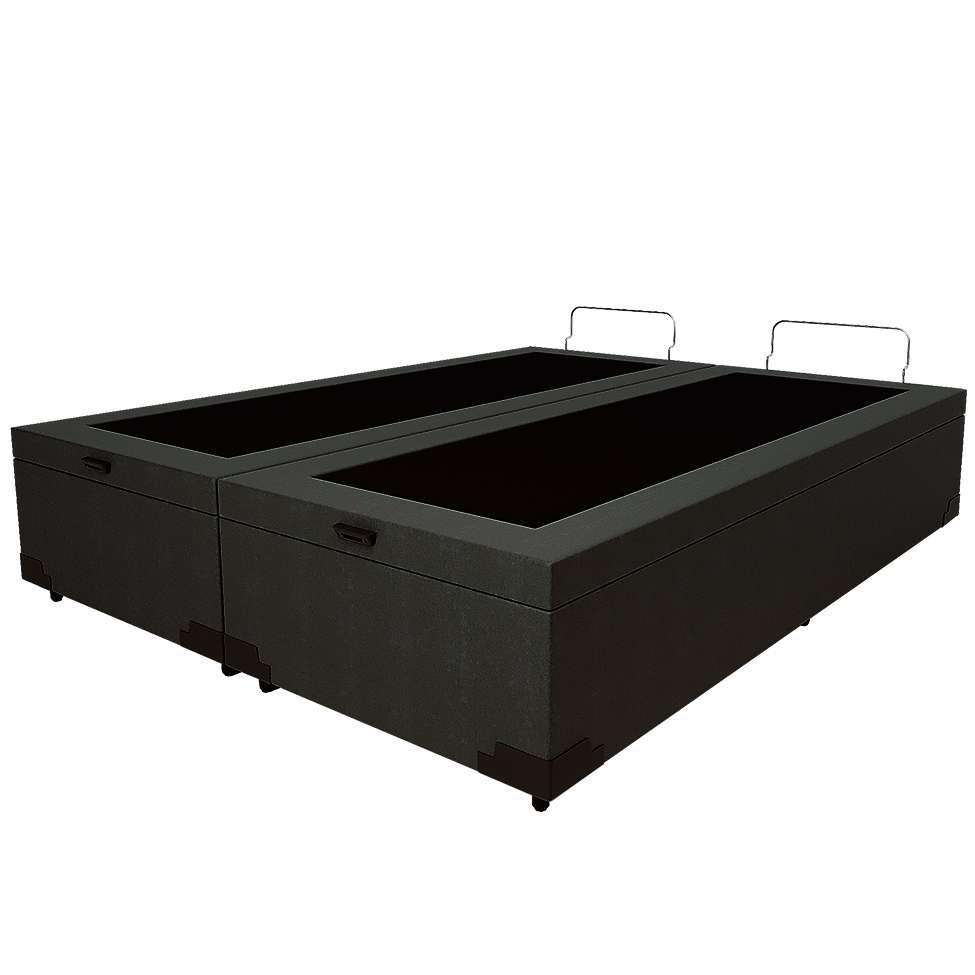 Base para Cama Box Queen Martin Premium com Baú Linho (47x158x198 cm) Grafite - 1