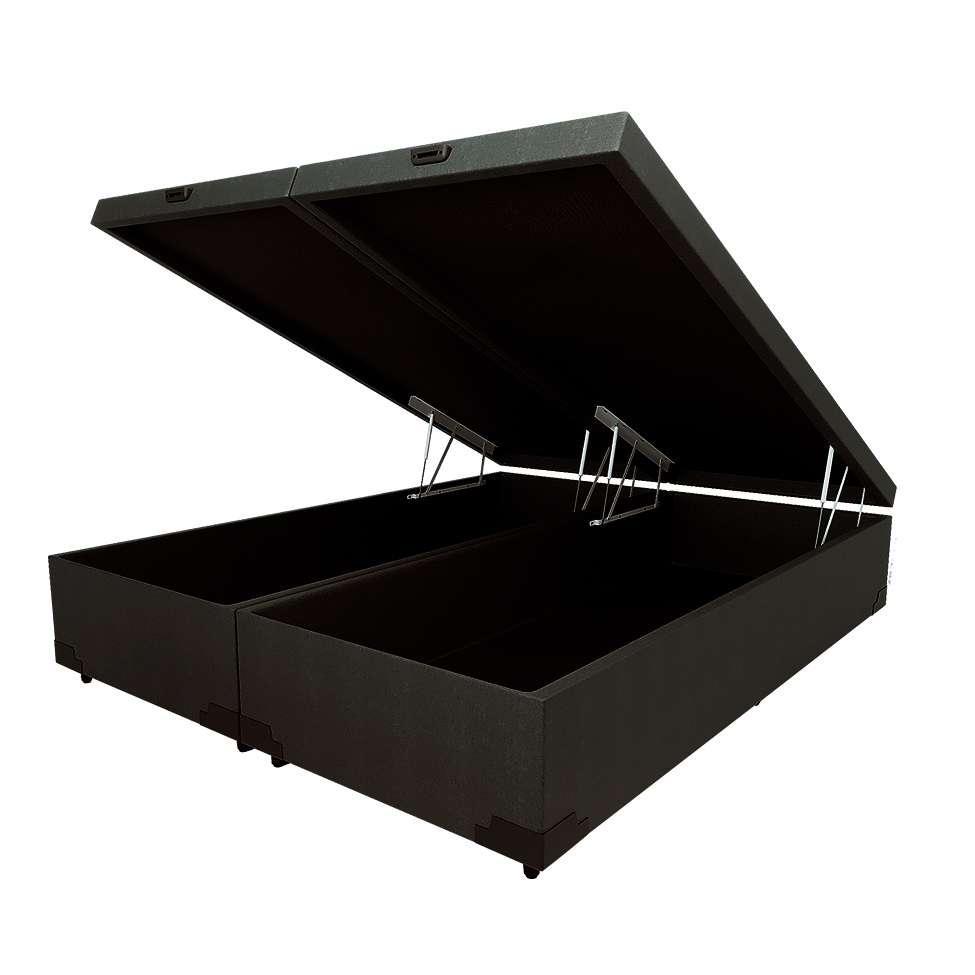 Base para Cama Box Queen Martin Premium com Baú Linho (47x158x198 cm) Grafite - 5