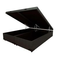 Base para Cama Box Queen Martin Premium com Baú Linho (47x158x198 cm) Grafite - 5