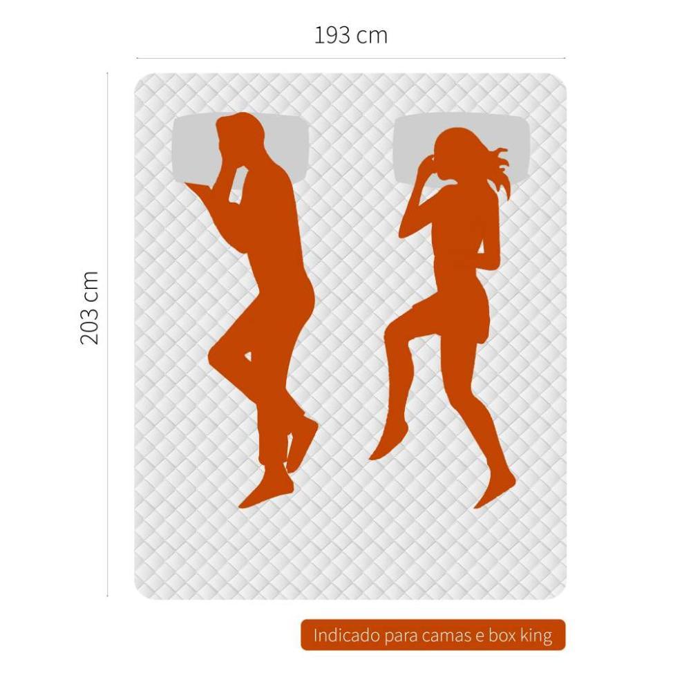 Colchão King Mola Ensacada Guldi Firme (25x193x203) Azul e Branco - 6