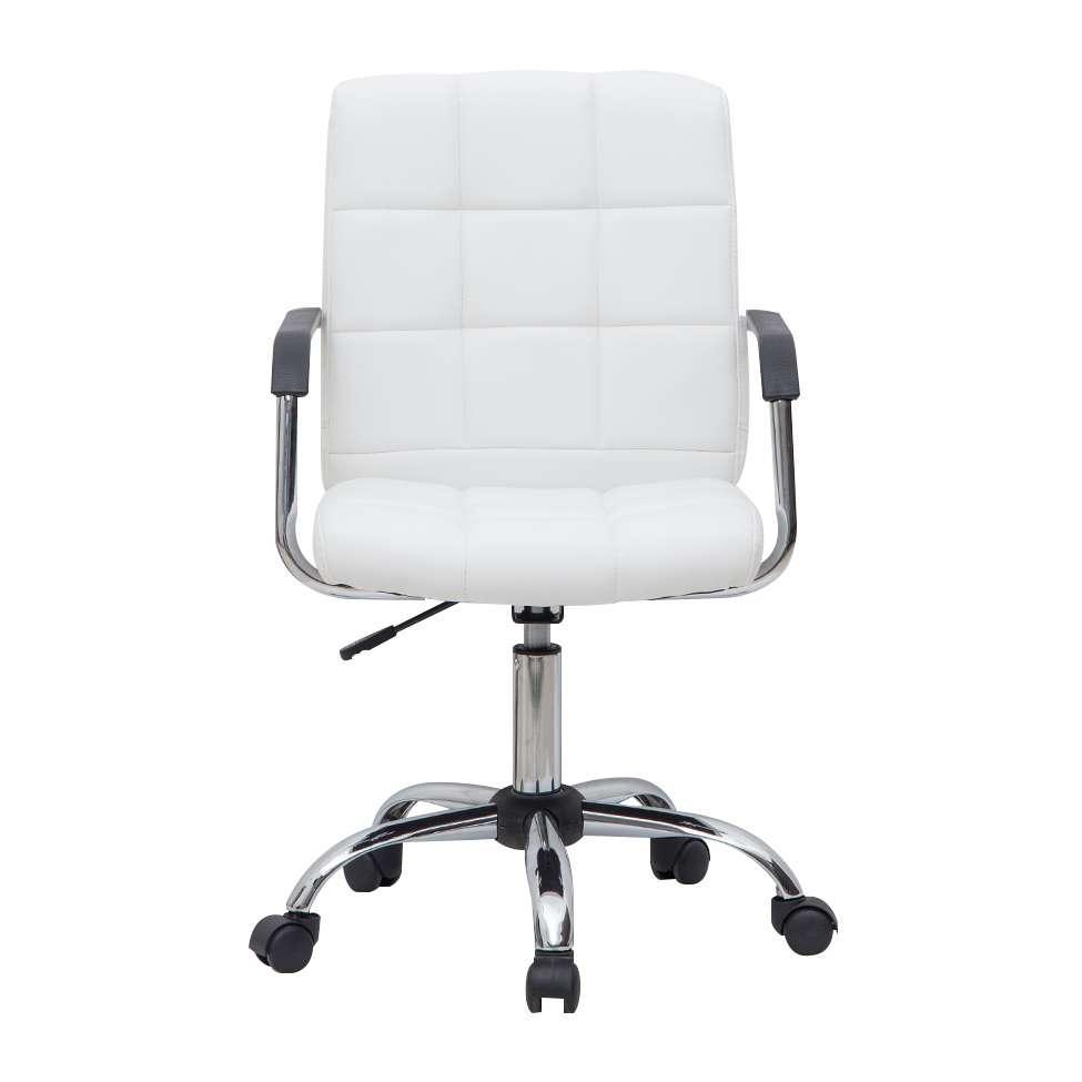 Cadeira de Escritório Secretária Giratória Fitz Branca - 3