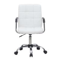 Cadeira de Escritório Secretária Giratória Fitz Branca - 3