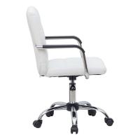 Cadeira de Escritório Secretária Giratória Fitz Branca