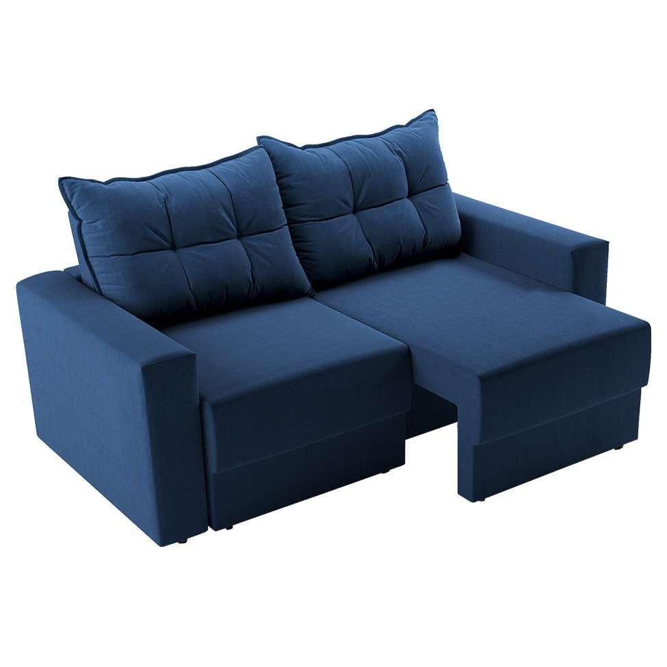 Sofá 2 Lugares Retrátil Lubeck Suede Azul Marinho 140 cm - 6