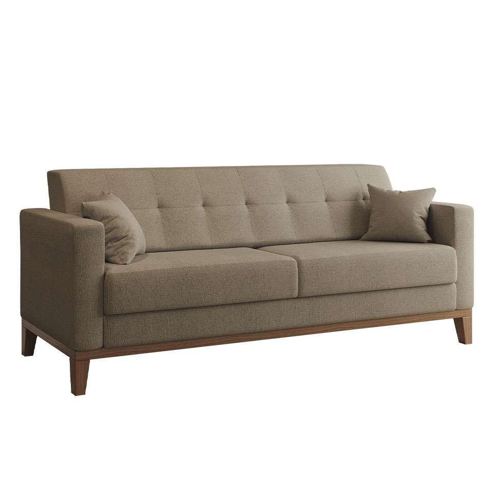 Sofá 3 Lugares Narvik Linho Bege - 1