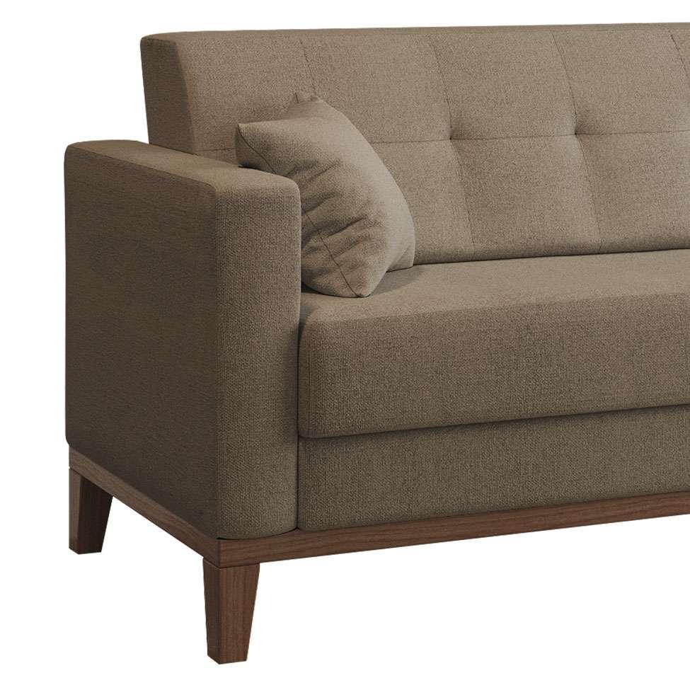 Sofá 3 Lugares Narvik Linho Bege - 5