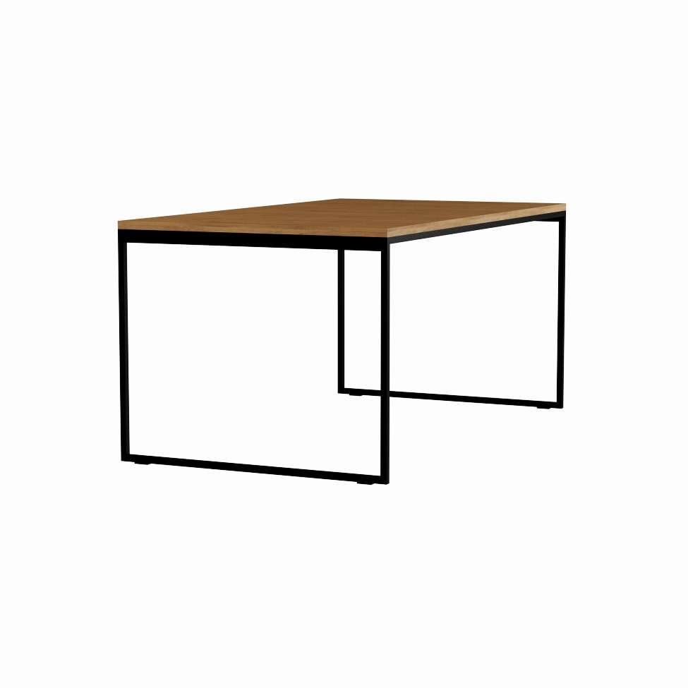 Mesa de Jantar Retangular Industrial Dallas Carvalho e Preta 160 cm - 2