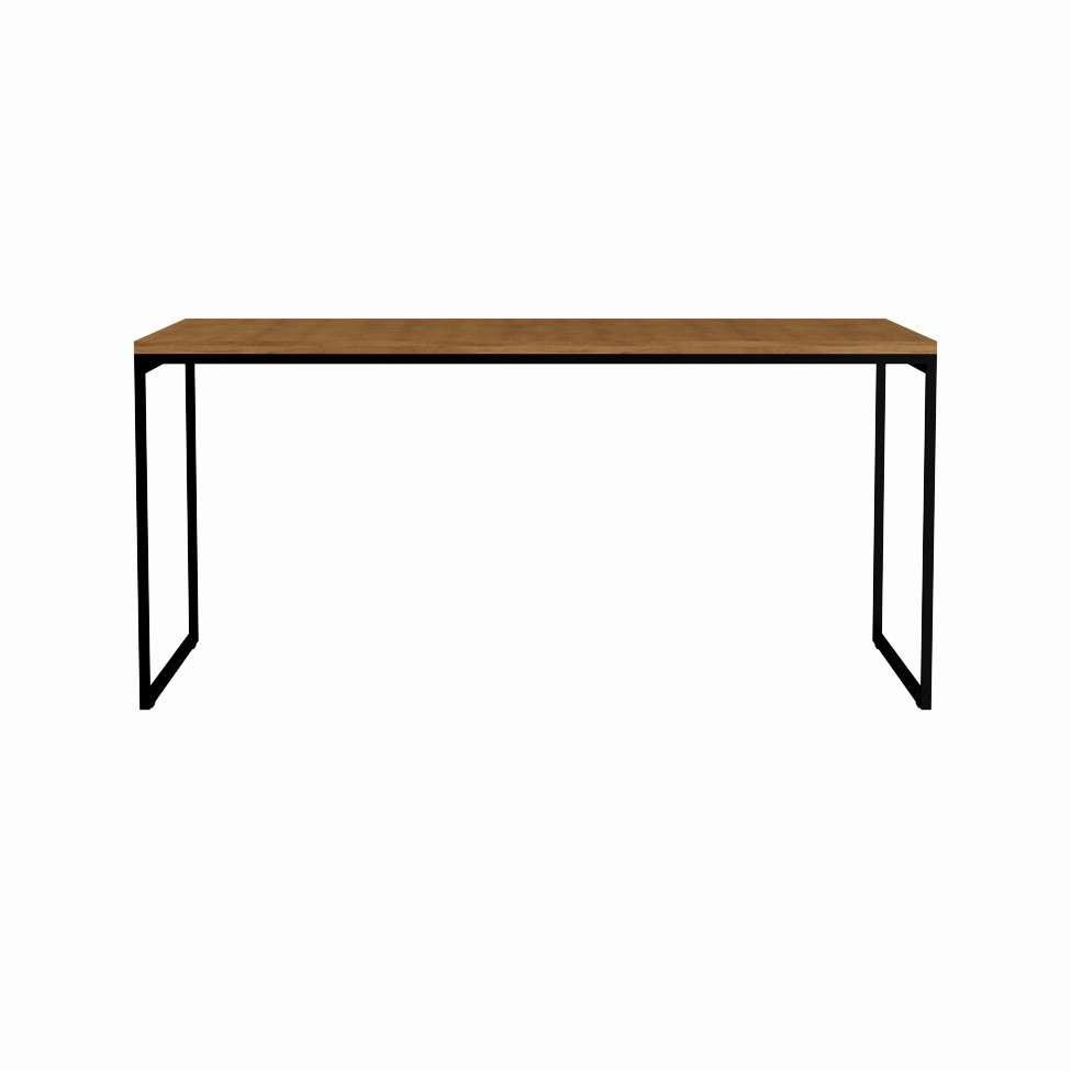 Mesa de Jantar Retangular Industrial Dallas Carvalho e Preta 160 cm - 3