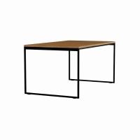 Mesa de Jantar Retangular Industrial Dallas Carvalho e Preta 160 cm - 2