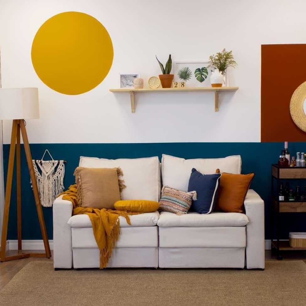 Sofá 3 Lugares Retrátil Berna Linho Cru 180 cm - 7