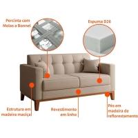 Sofá 2 Lugares Narvik Linho Cru - 5