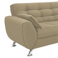 Sofá 3 Lugares Larissa II Suede Bege