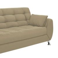 Sofá 3 Lugares Larissa II Suede Bege - 5