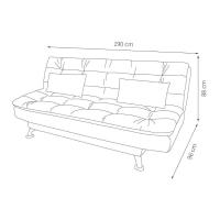 Sofá-Cama Casal 3 Lugares Premium Suede Pés de Metal Preto - 3