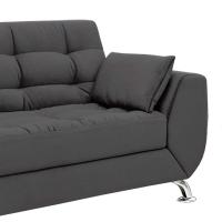 Sofá 2 Lugares Larissa Suede Cinza