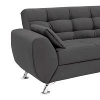 Sofá 2 Lugares Larissa Suede Cinza - 5