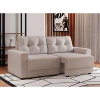 Sofá 3 Lugares Retrátil Lubeck Linho Cru - 1