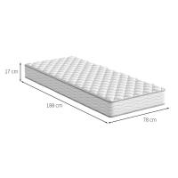 Colchão Solteiro Howie Espuma D33 (17x78x188) Branco - 2