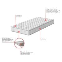 Colchão Solteiro Howie Espuma D33 (17x78x188) Branco