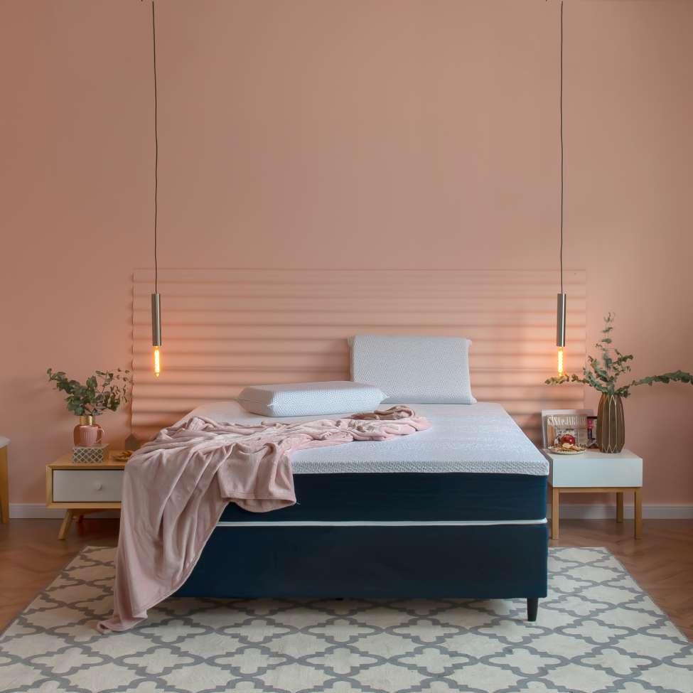 Colchão Casal Mola Ensacada Guldi Firme (25x138x188) Azul e Branco - 8