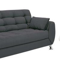 Sofá 3 Lugares Larissa Suede Cinza - 5