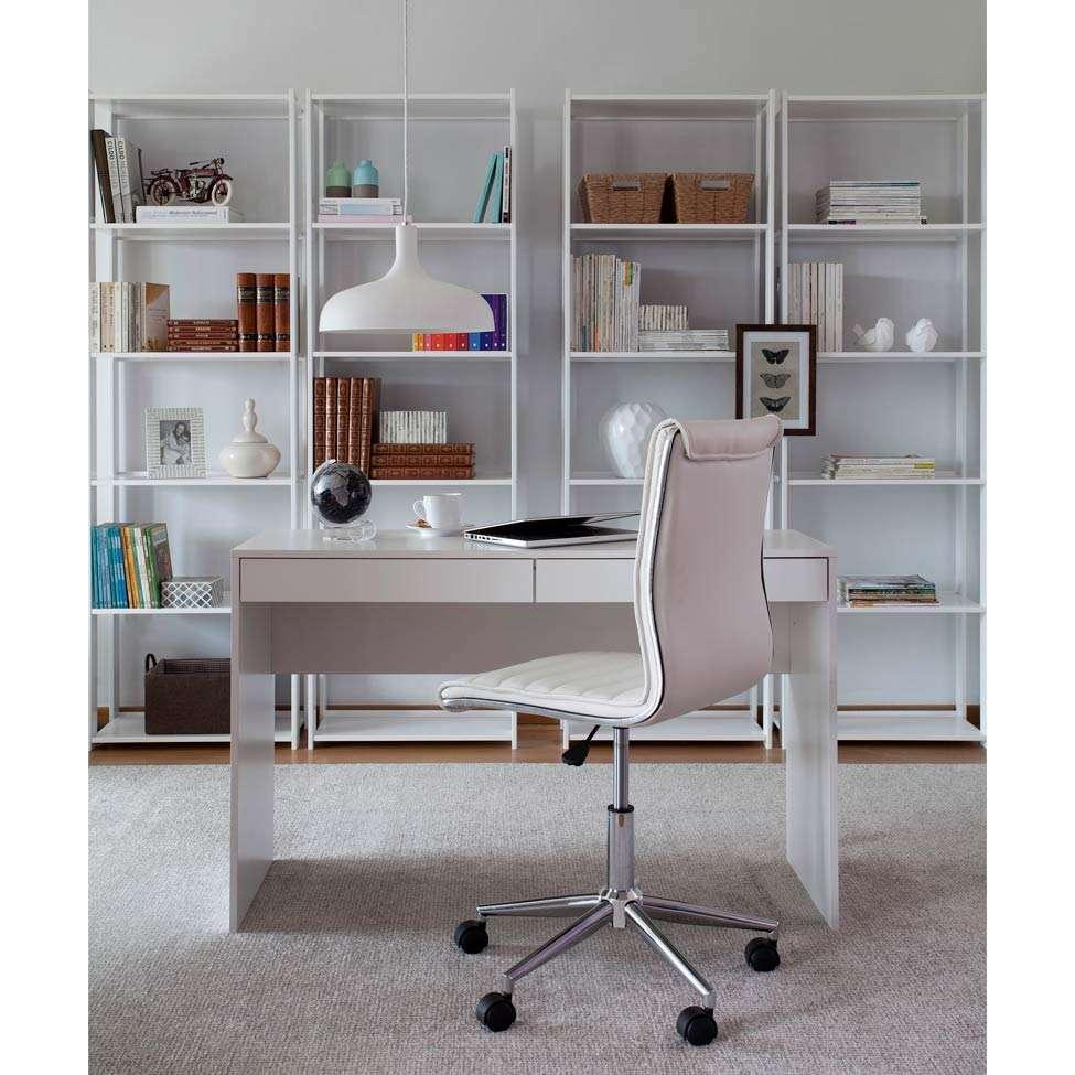 Cadeira de Escritório Secretária Giratória Marilyn Branca - 2