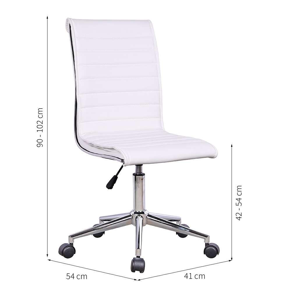 Cadeira de Escritório Secretária Giratória Marilyn Branca - 3