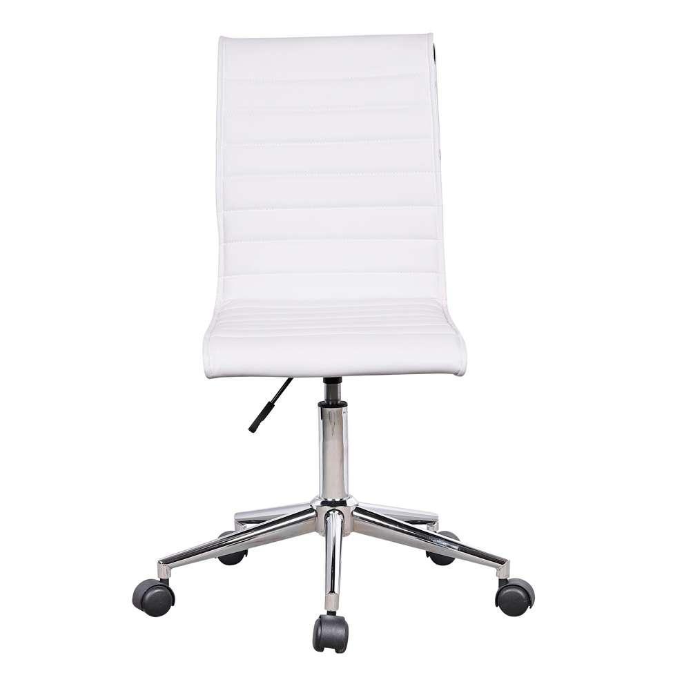 Cadeira de Escritório Secretária Giratória Marilyn Branca - 5